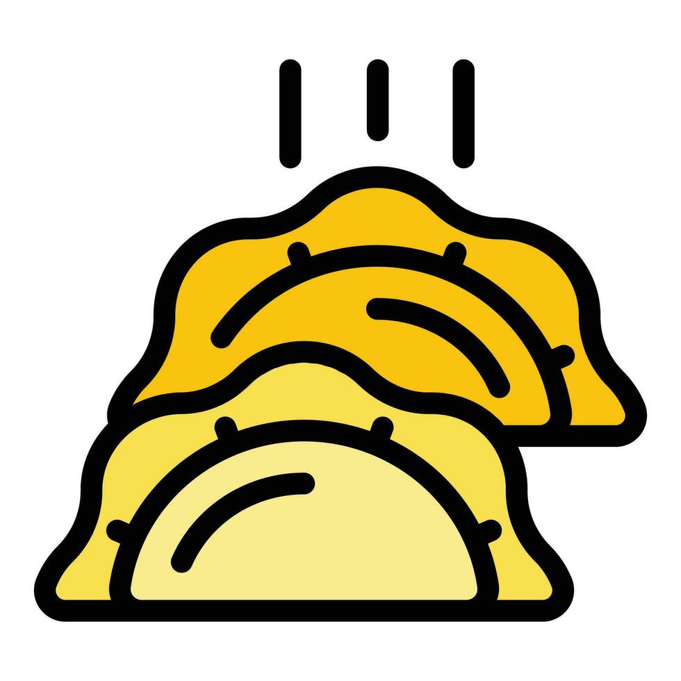 Dumplings icon vector flat
