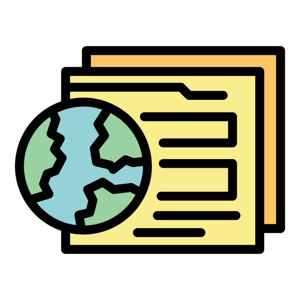 Global web page icon vector flat