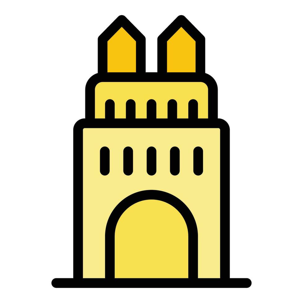 Krakow arch icon vector flat