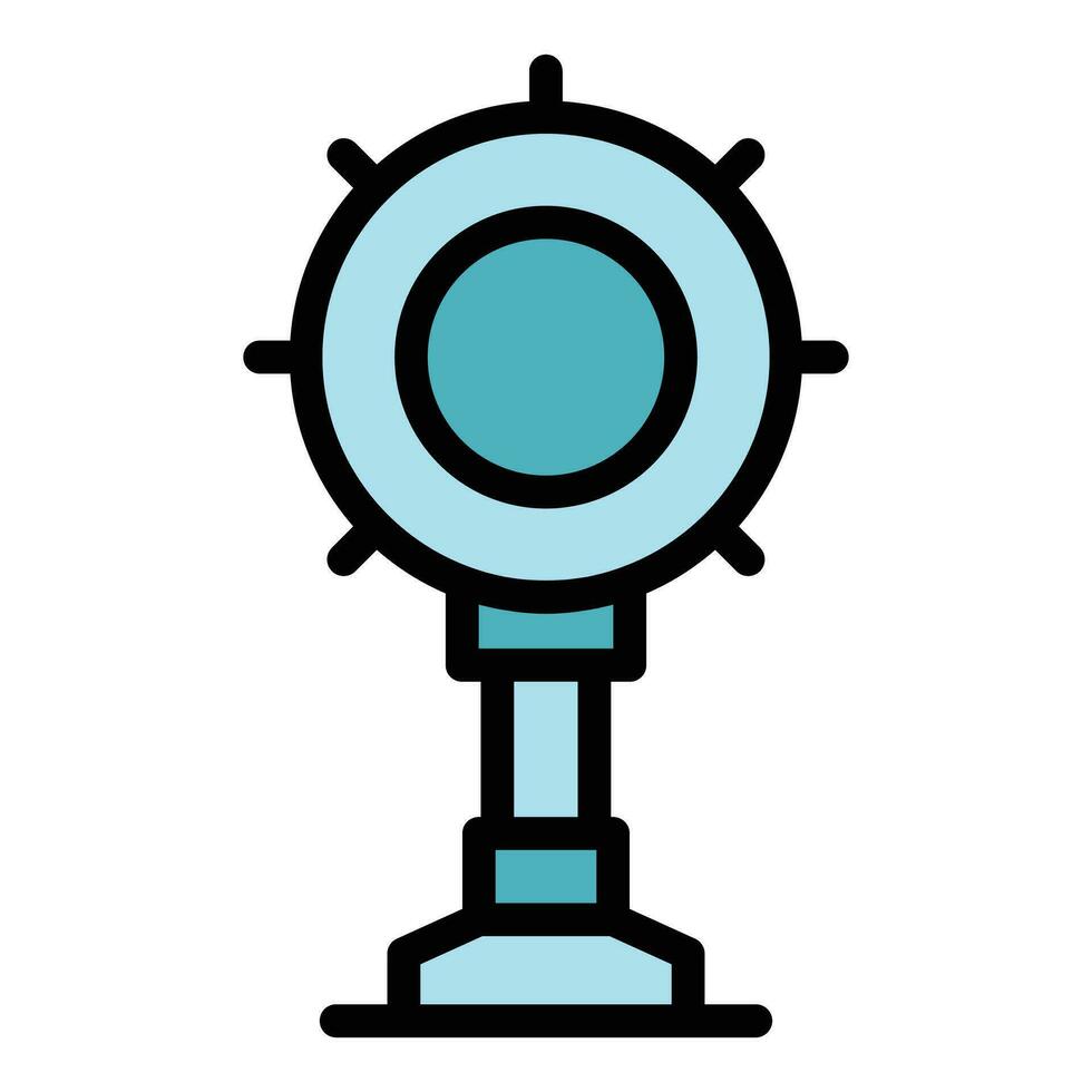 Cinema spotlight icon vector flat
