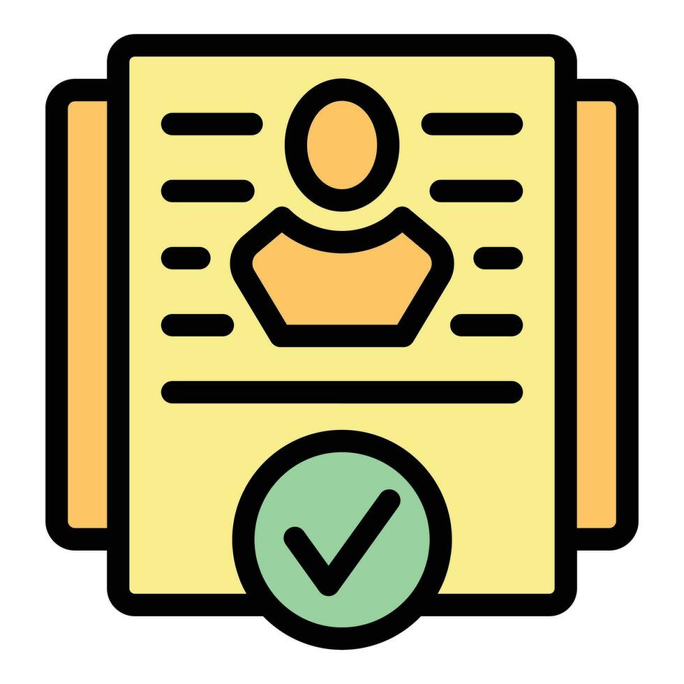 Approved form icon vector flat