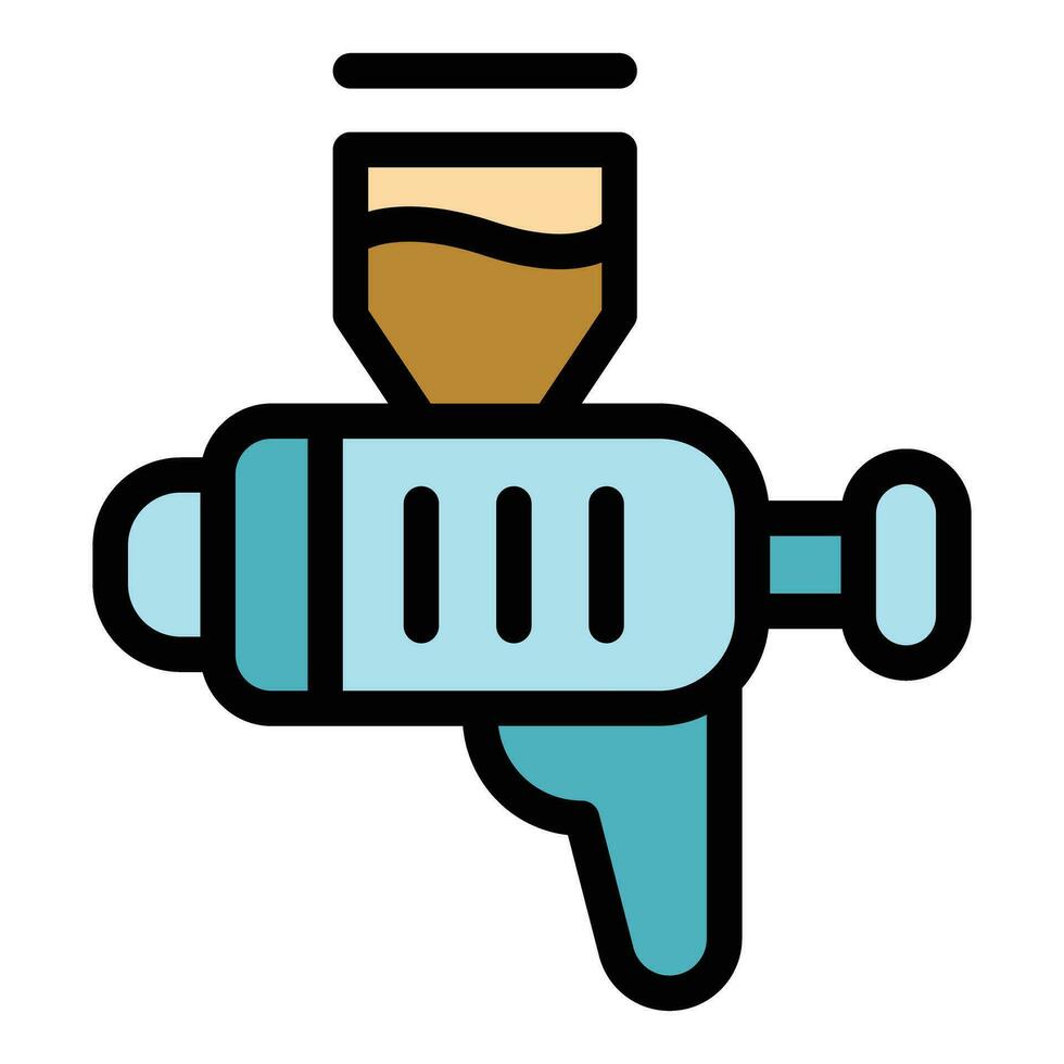 Service paint gun icon vector flat