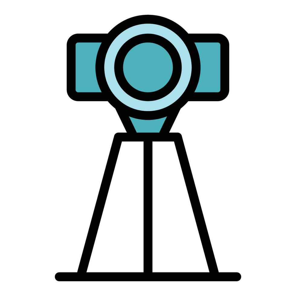 Air show camera icon vector flat