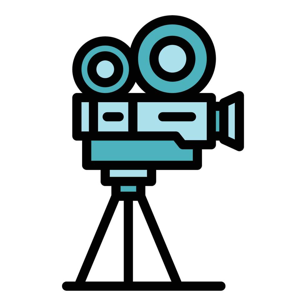 Cinema camera icon vector flat