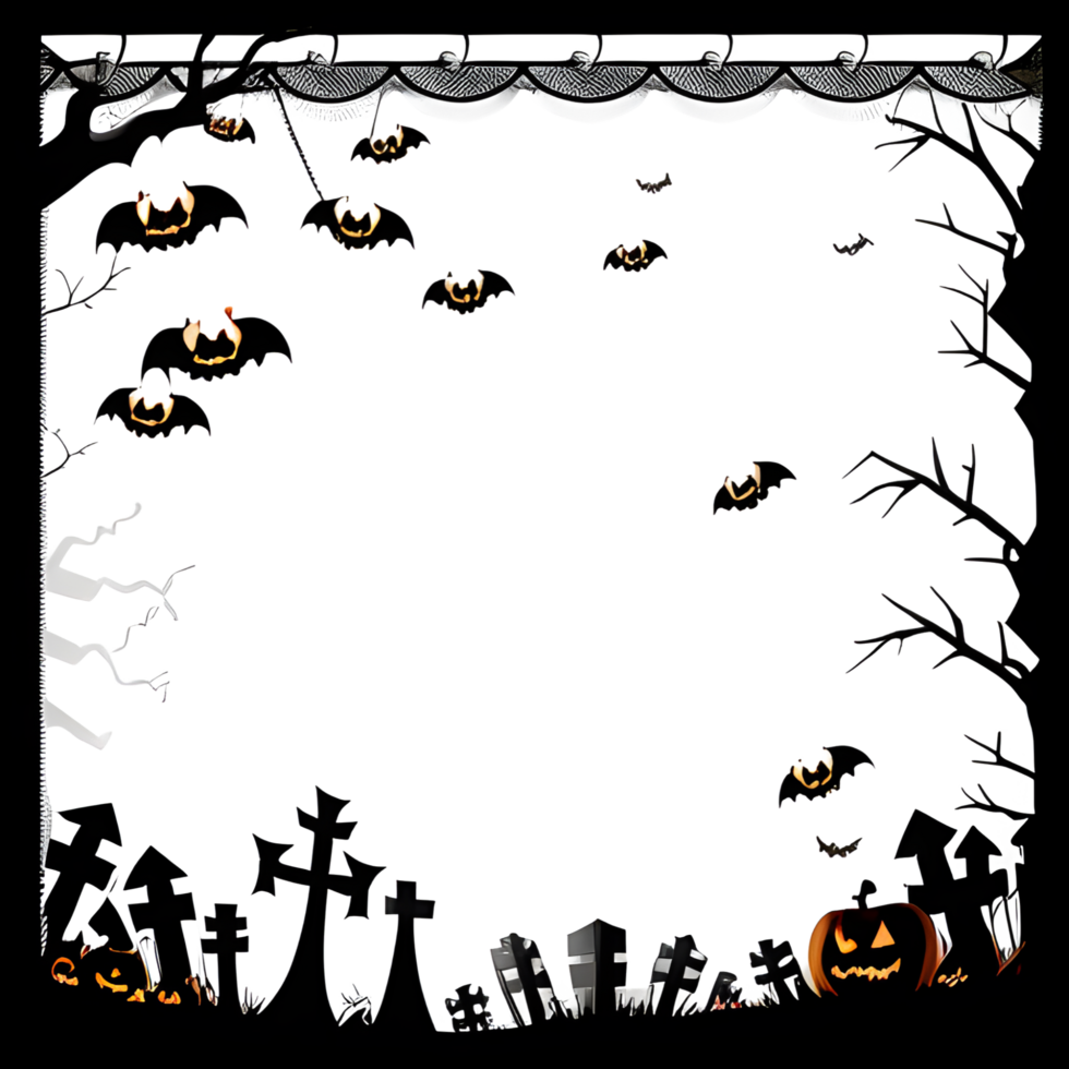 Halloween Border Transparent PNG Images Ai Generative