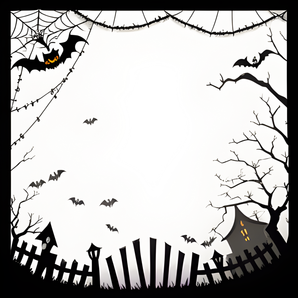 Halloween Border Transparent PNG Images Ai Generative