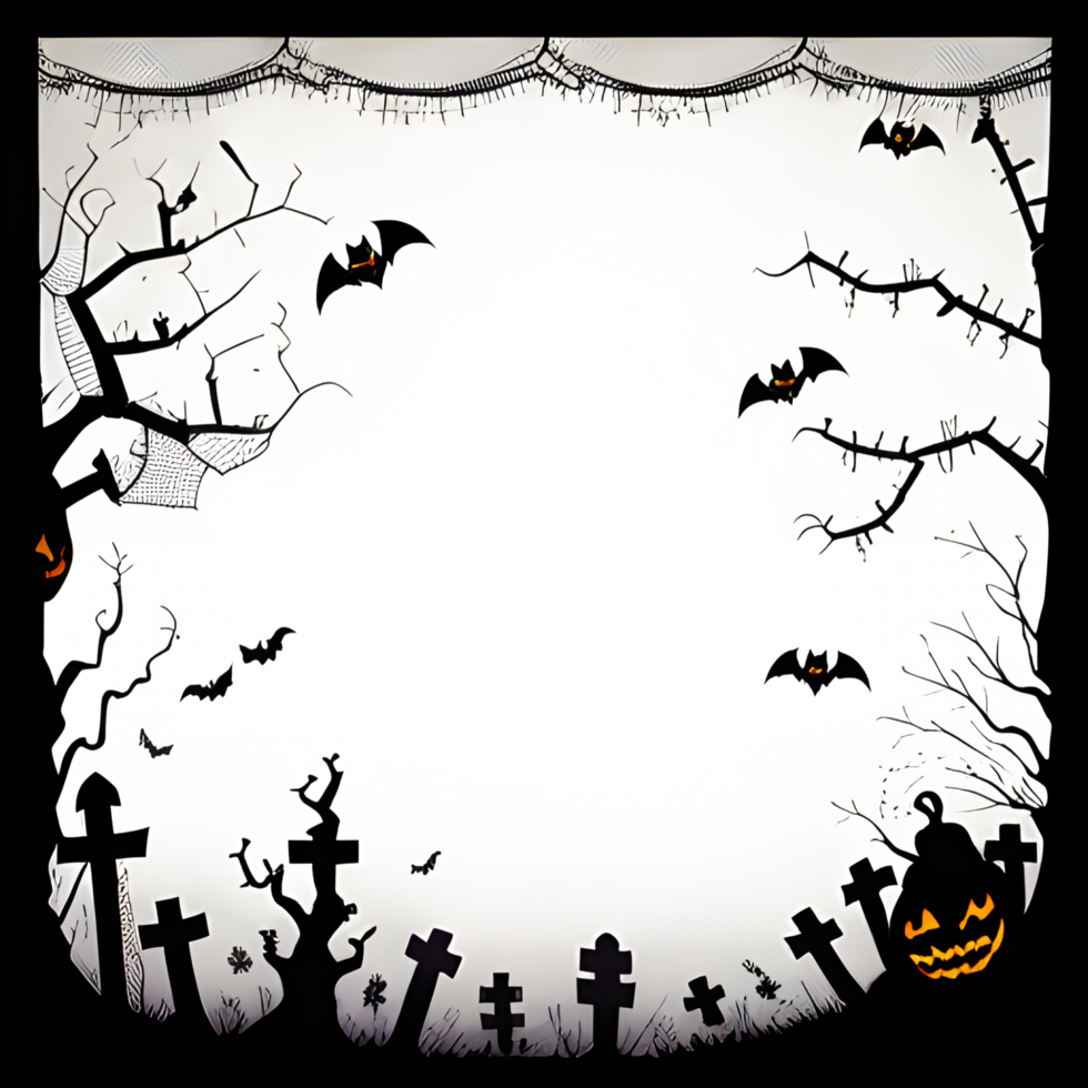 Halloween Border Transparent PNG Images Ai Generative