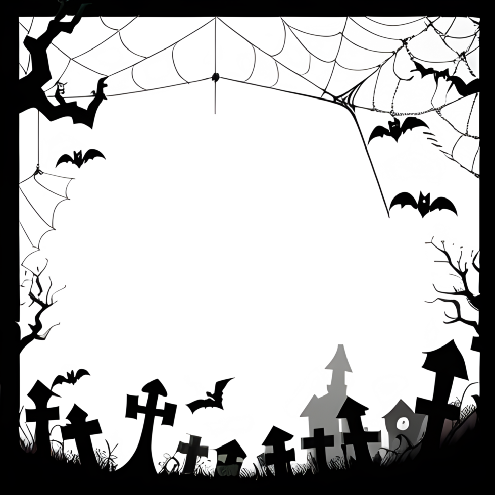 Halloween Border Transparent PNG Images Ai Generative