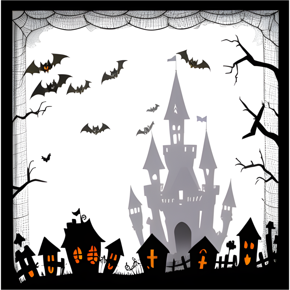 Halloween Border Transparent PNG Images Ai Generative