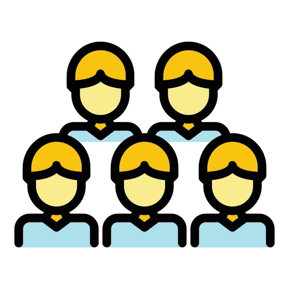Gamer group icon vector flat
