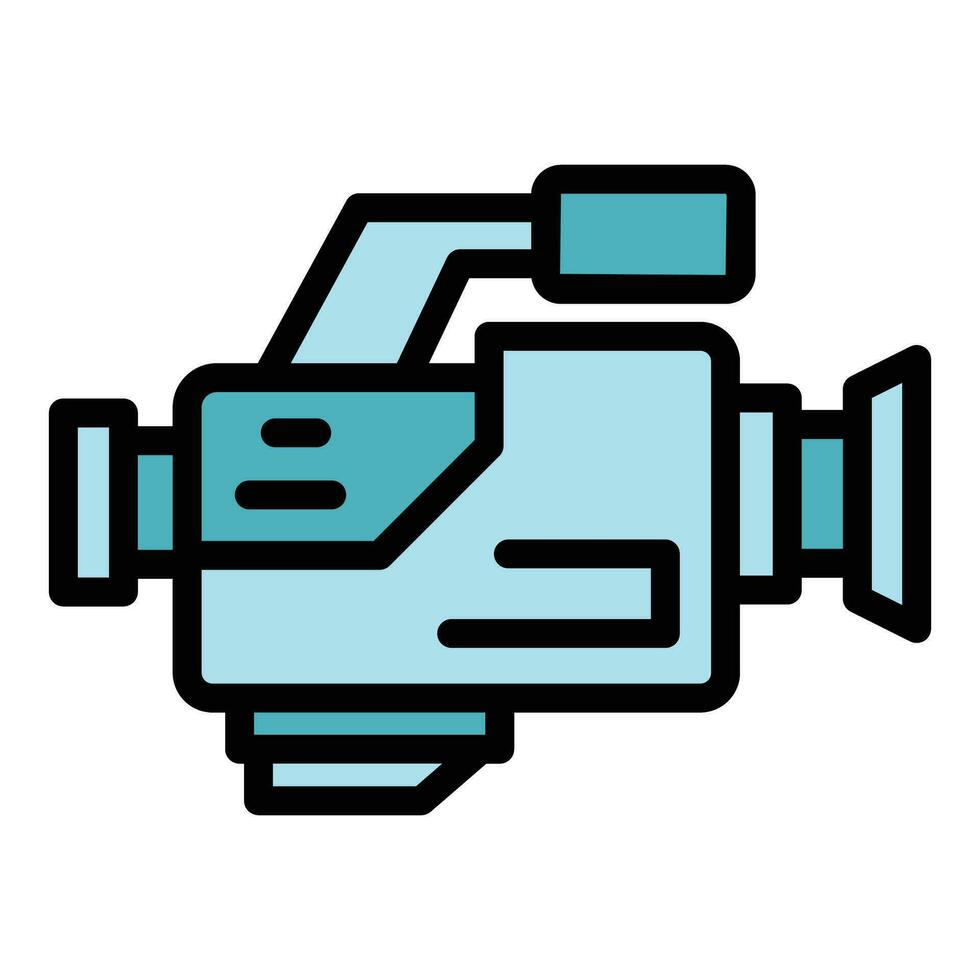 Cinema camera icon vector flat