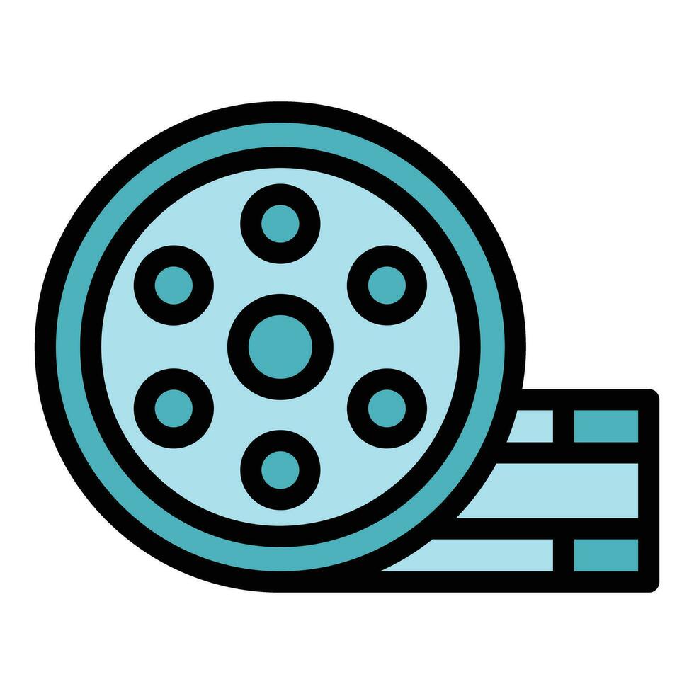 Cinema reel icon vector flat