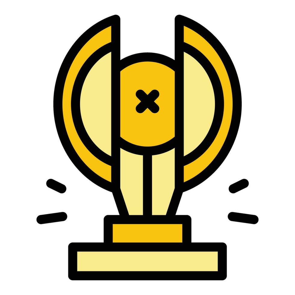 Cyber cup icon vector flat