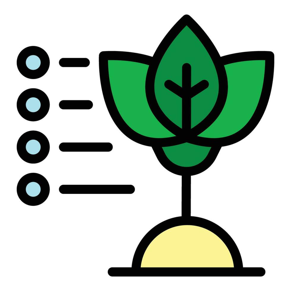Plant grow icon vector flat