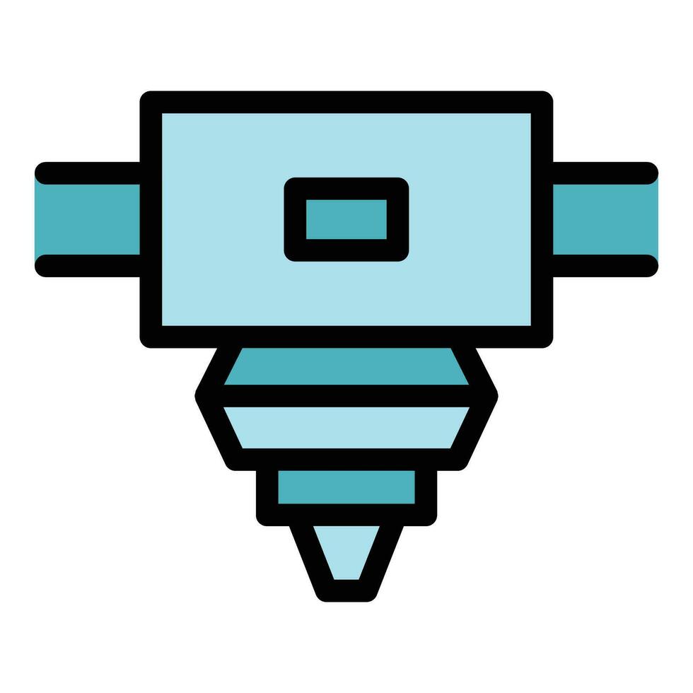3d printer icon vector flat