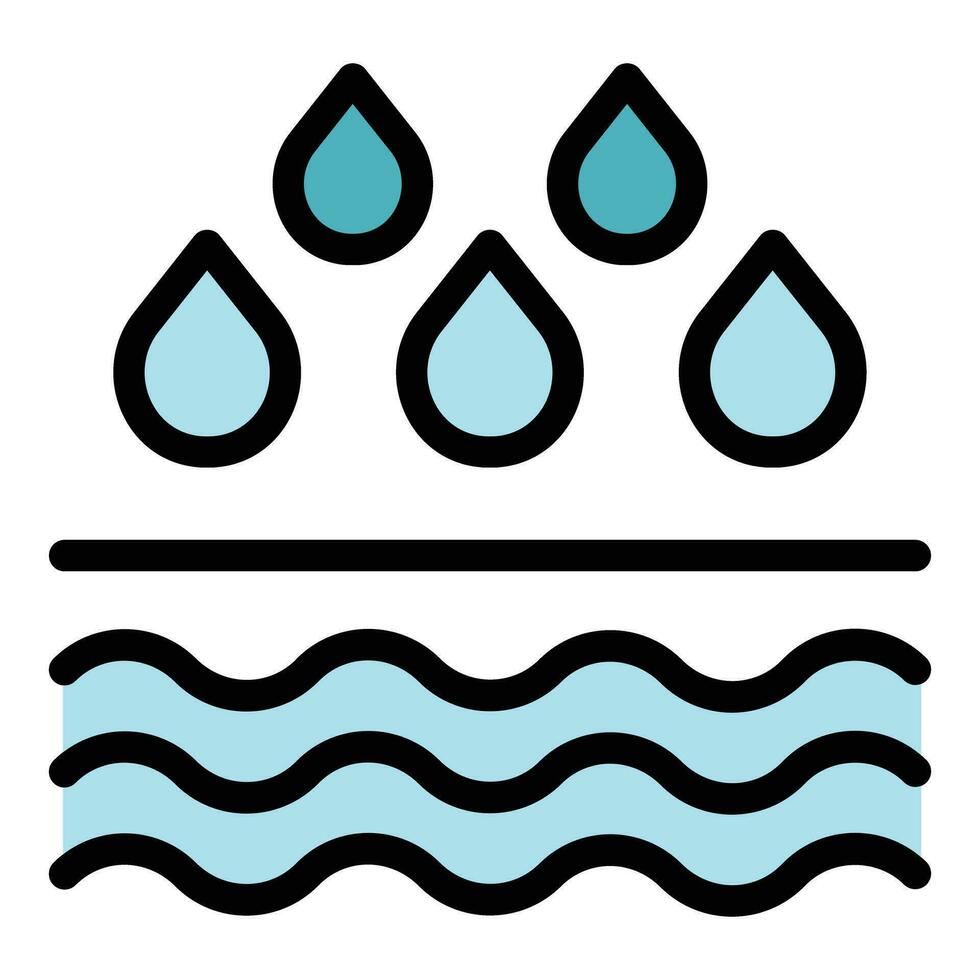 Water energy icon vector flat