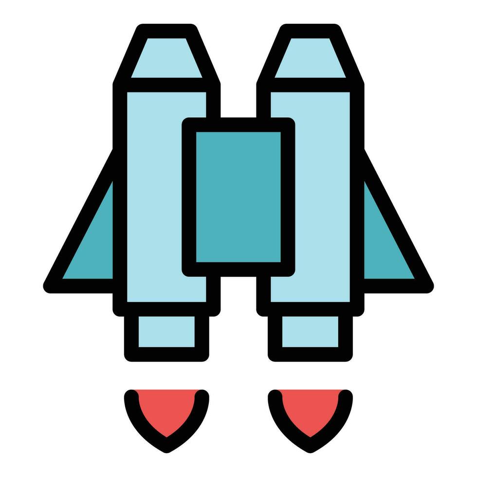 Digital jetpack icon vector flat