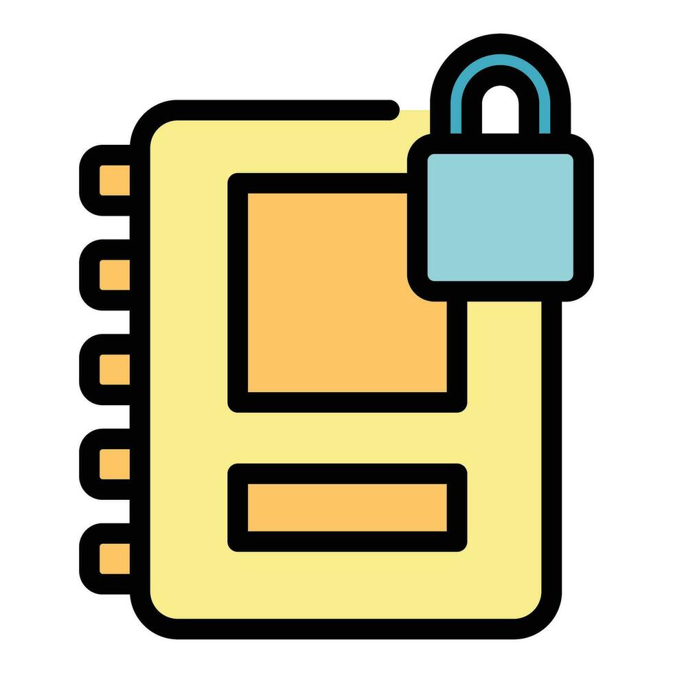 Secured folder icon vector flat