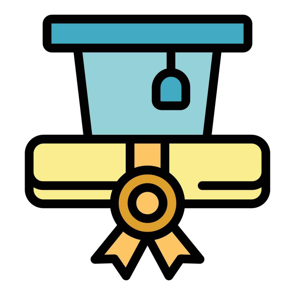 Disabled graduation icon vector flat