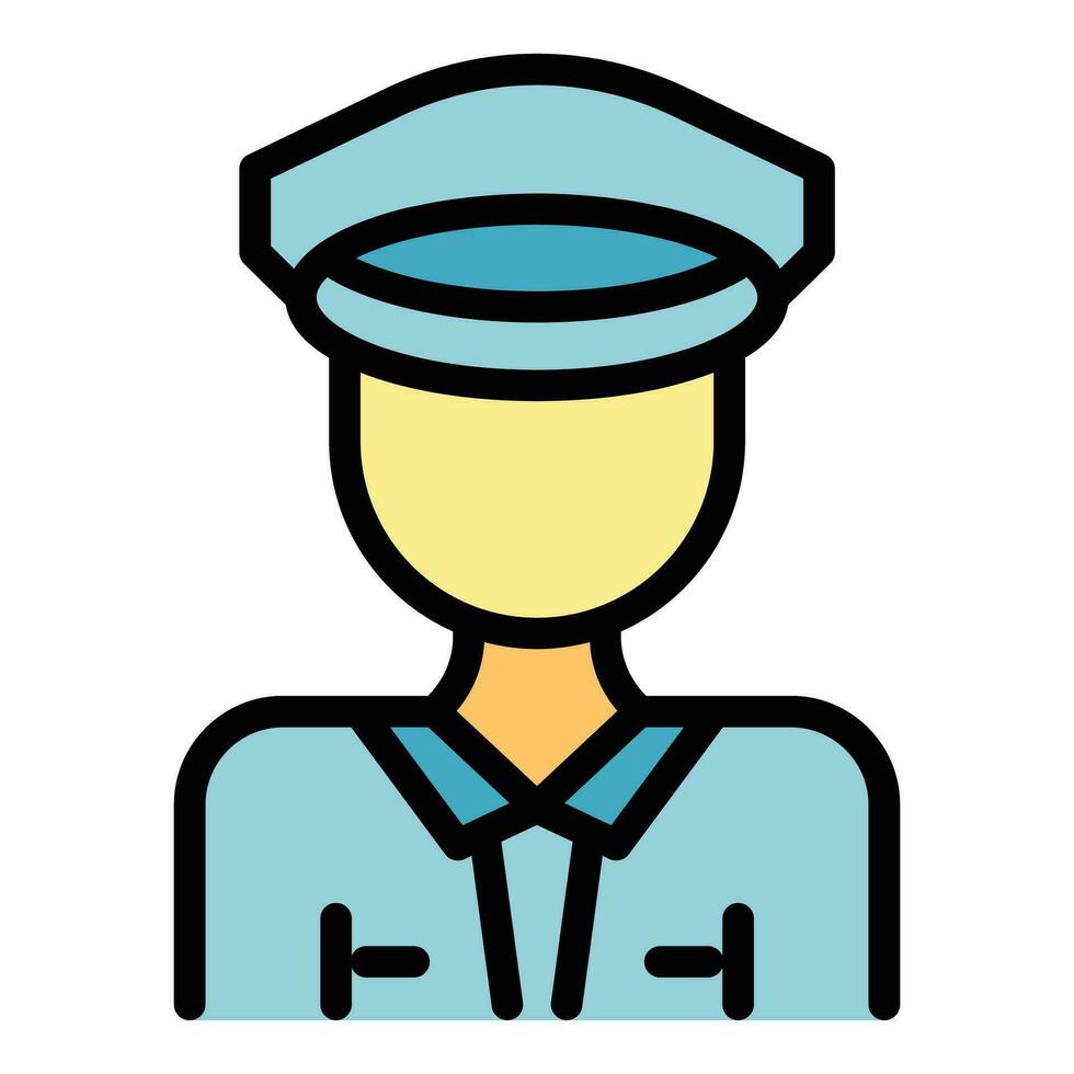 Guard officer icon vector flat
