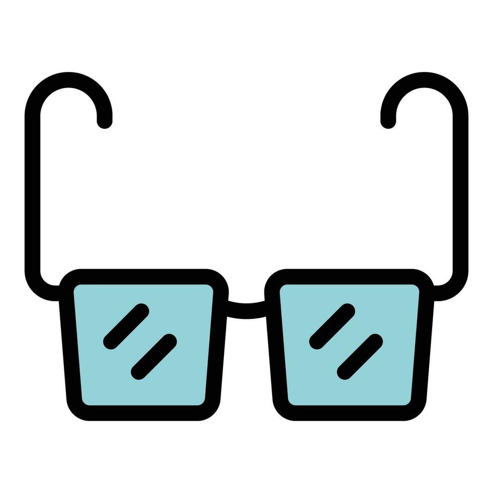 Glasses icon vector flat