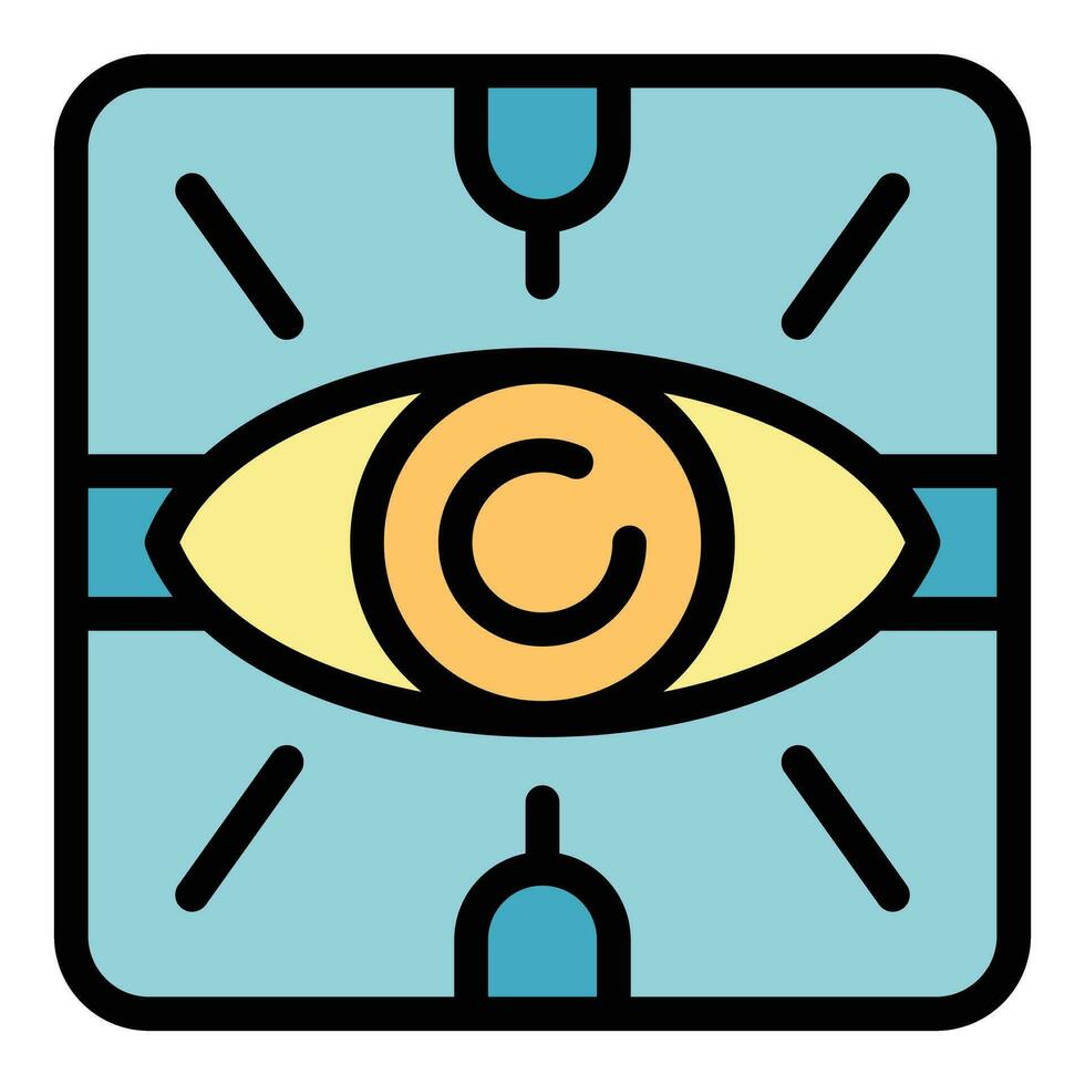 Eye vision icon vector flat