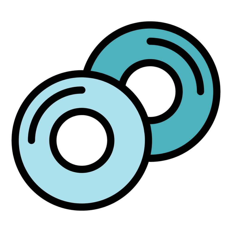 Rubber circle espander icon vector flat