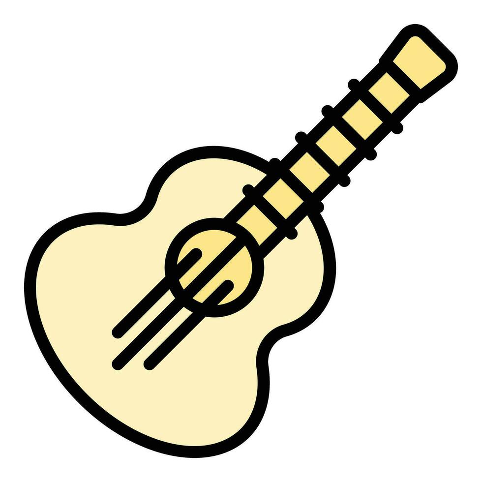 ukelele jugar icono vector plano