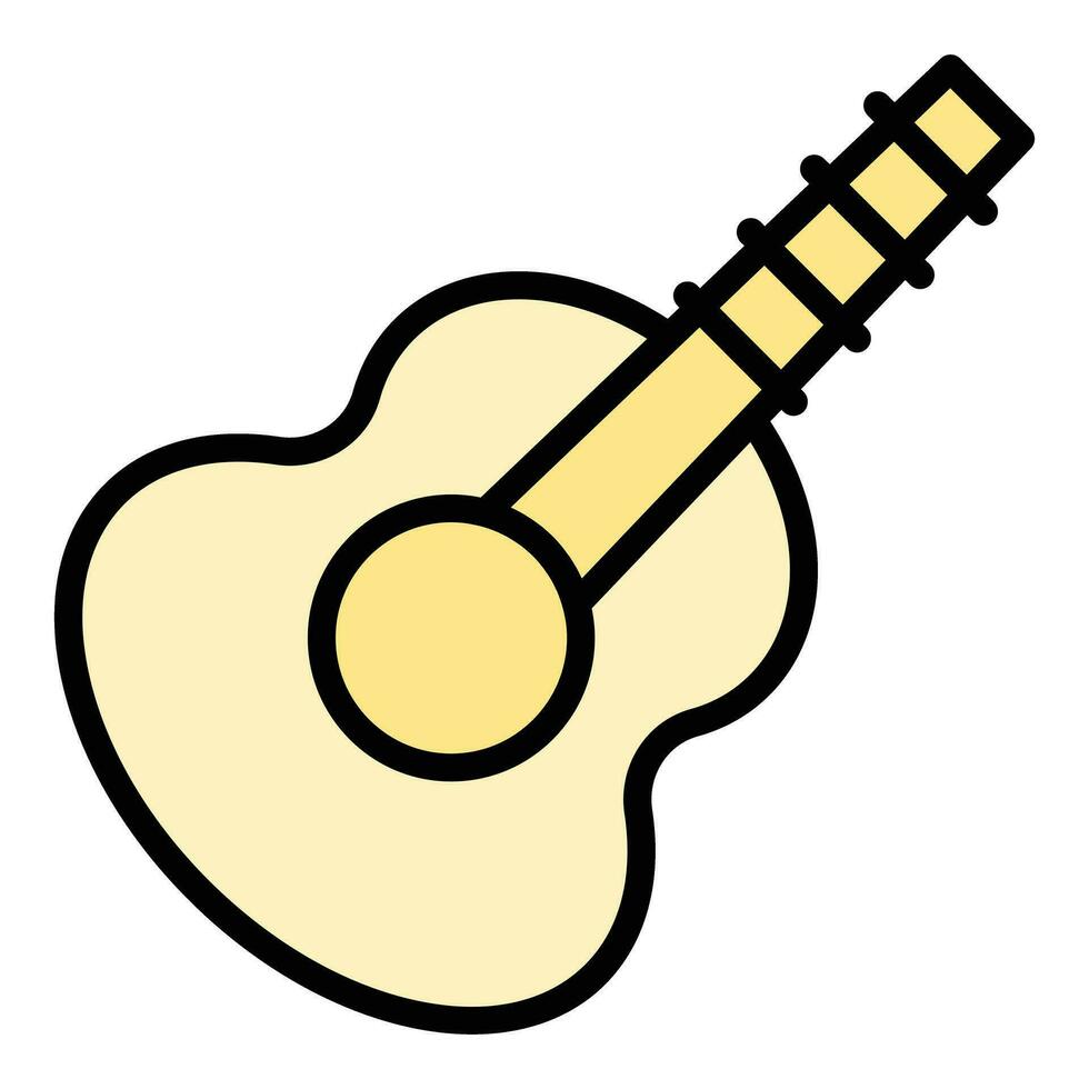 linda ukelele icono vector plano