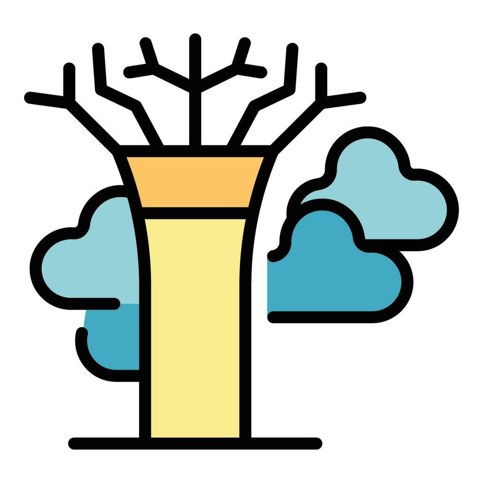 Singapore tree icon vector flat