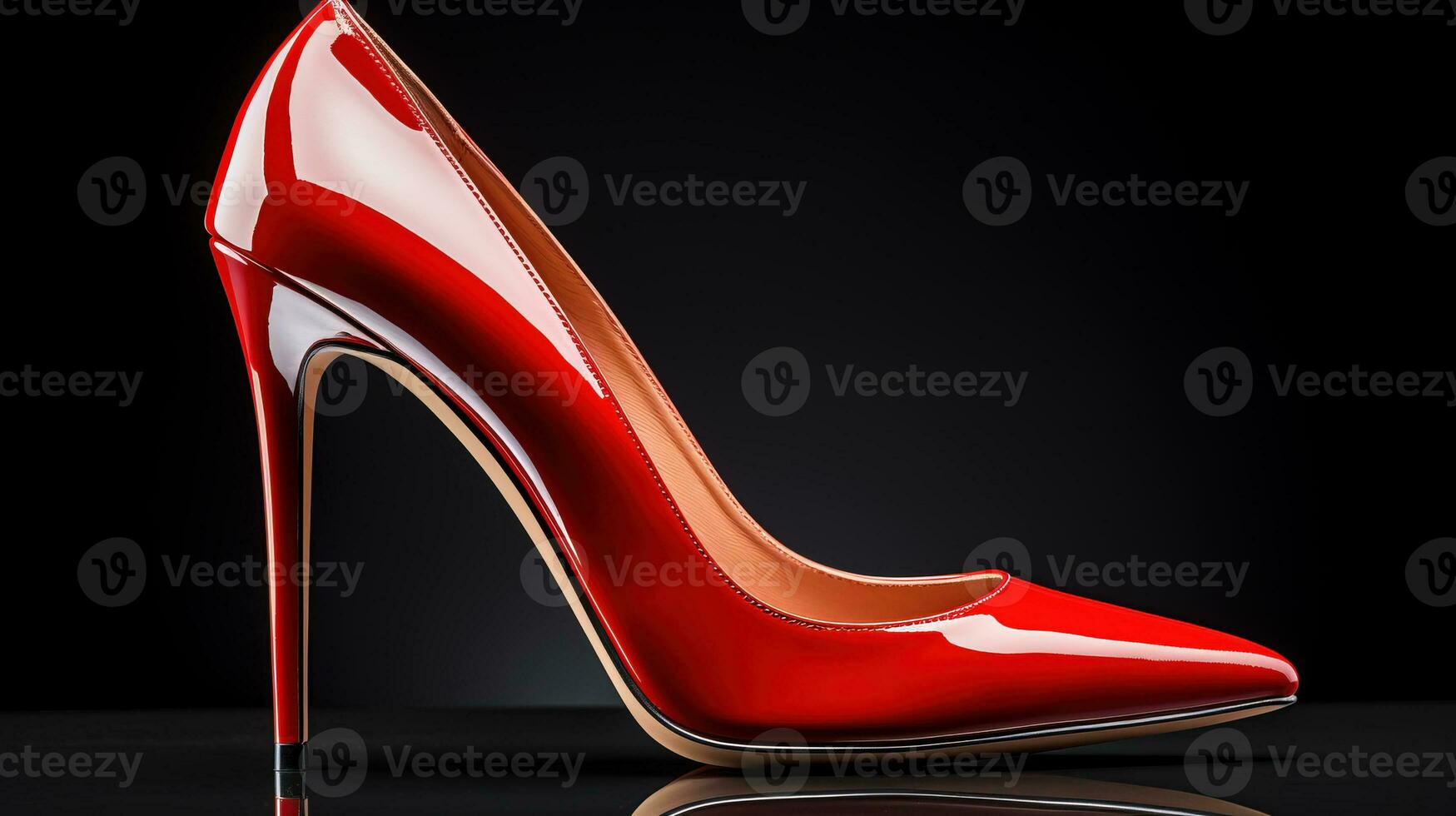 A stylish pair of red stilettos symbolizing the glamour and excitement of September Fashion Week Events photo