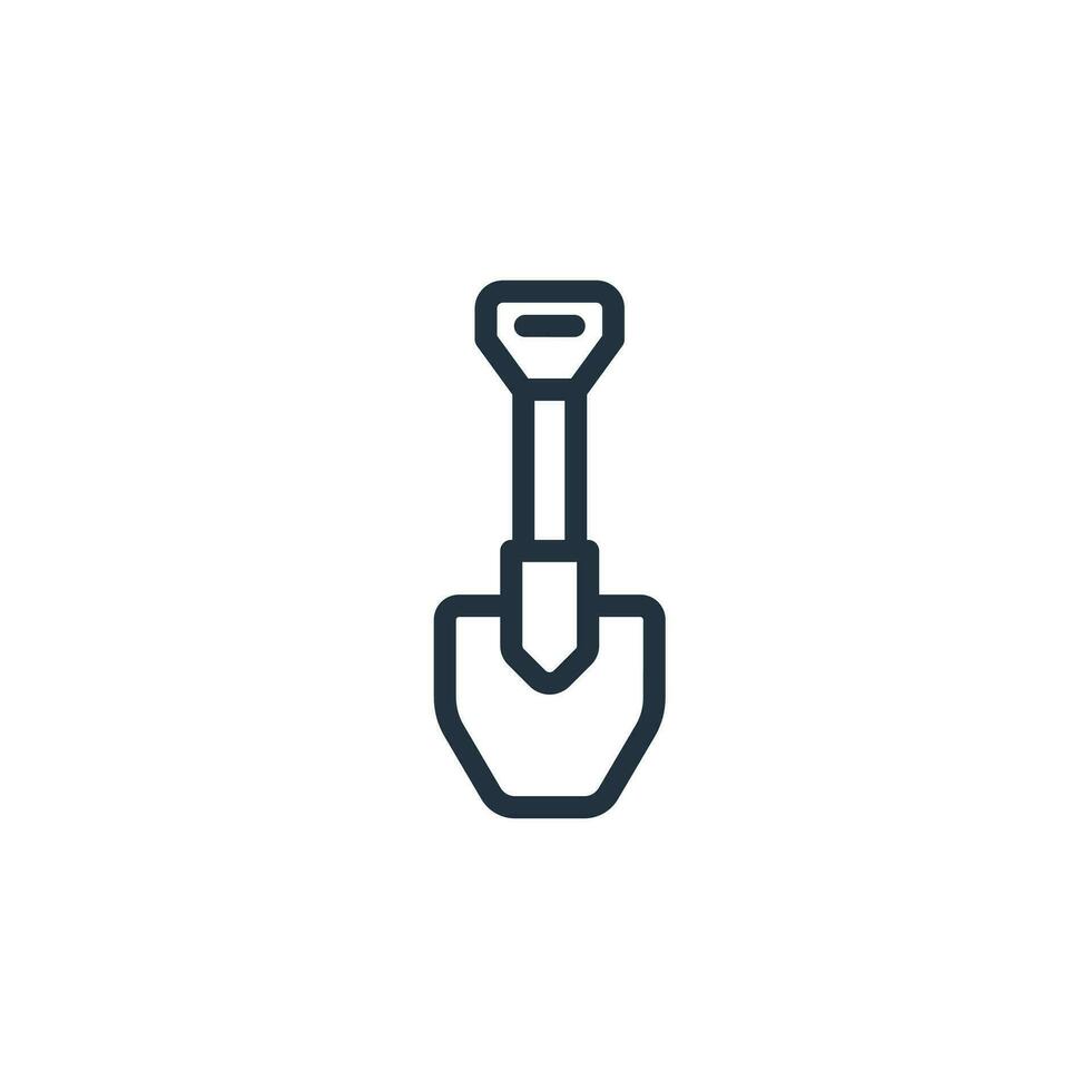 Shovel icon isolated on white background. Spade vector symbol for web and mobile design.
