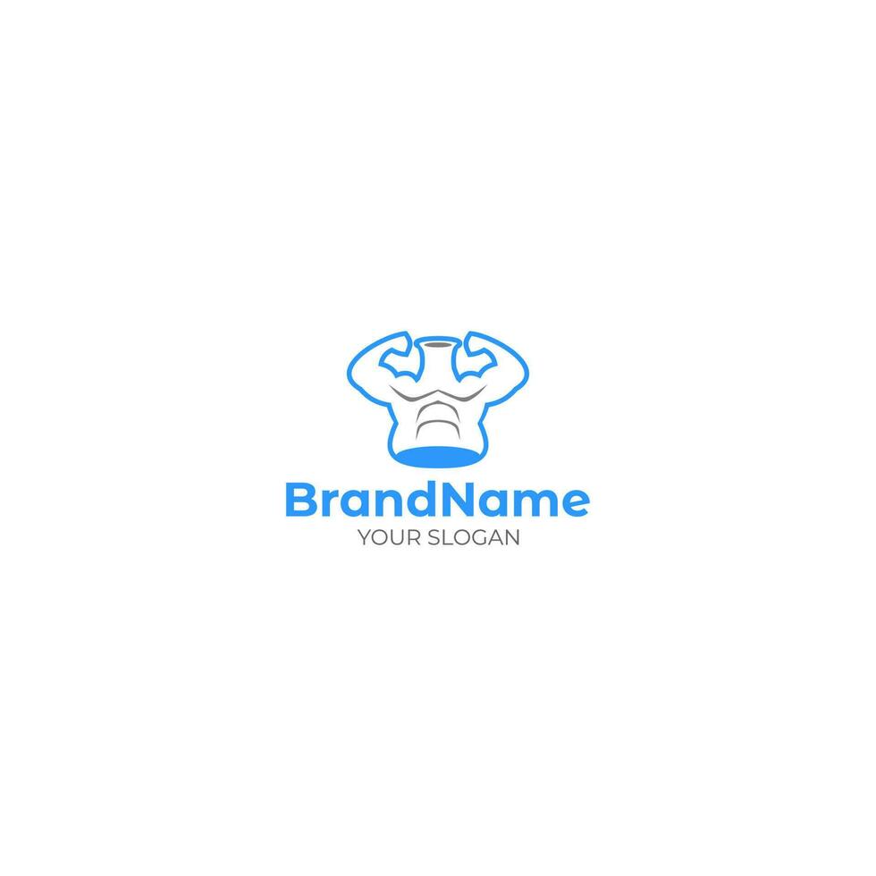 Lab Bodybuilding Logo Design Vector