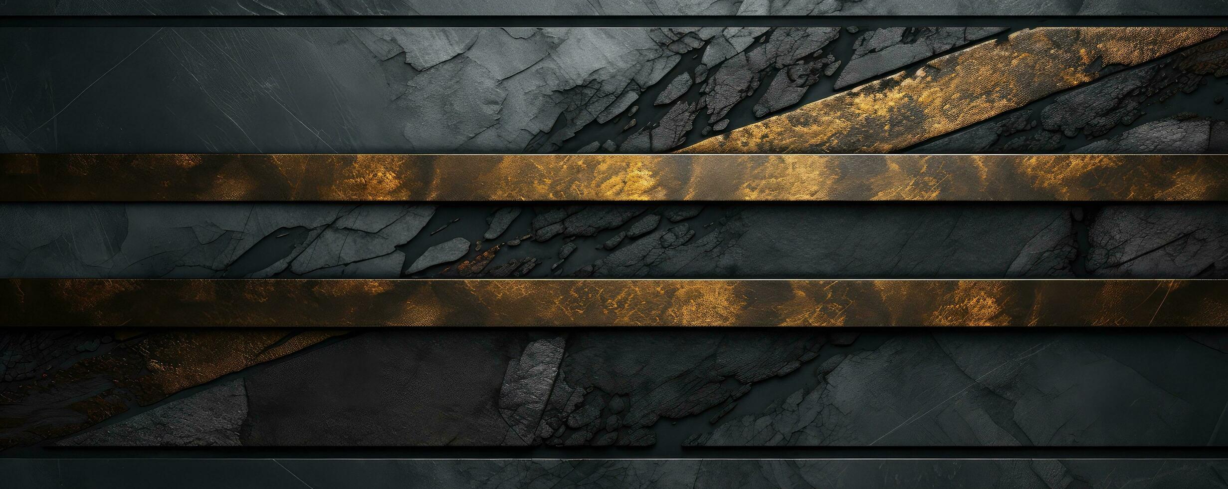 simple retro black gold gray lines with a touch of golden texture . AI Generated photo