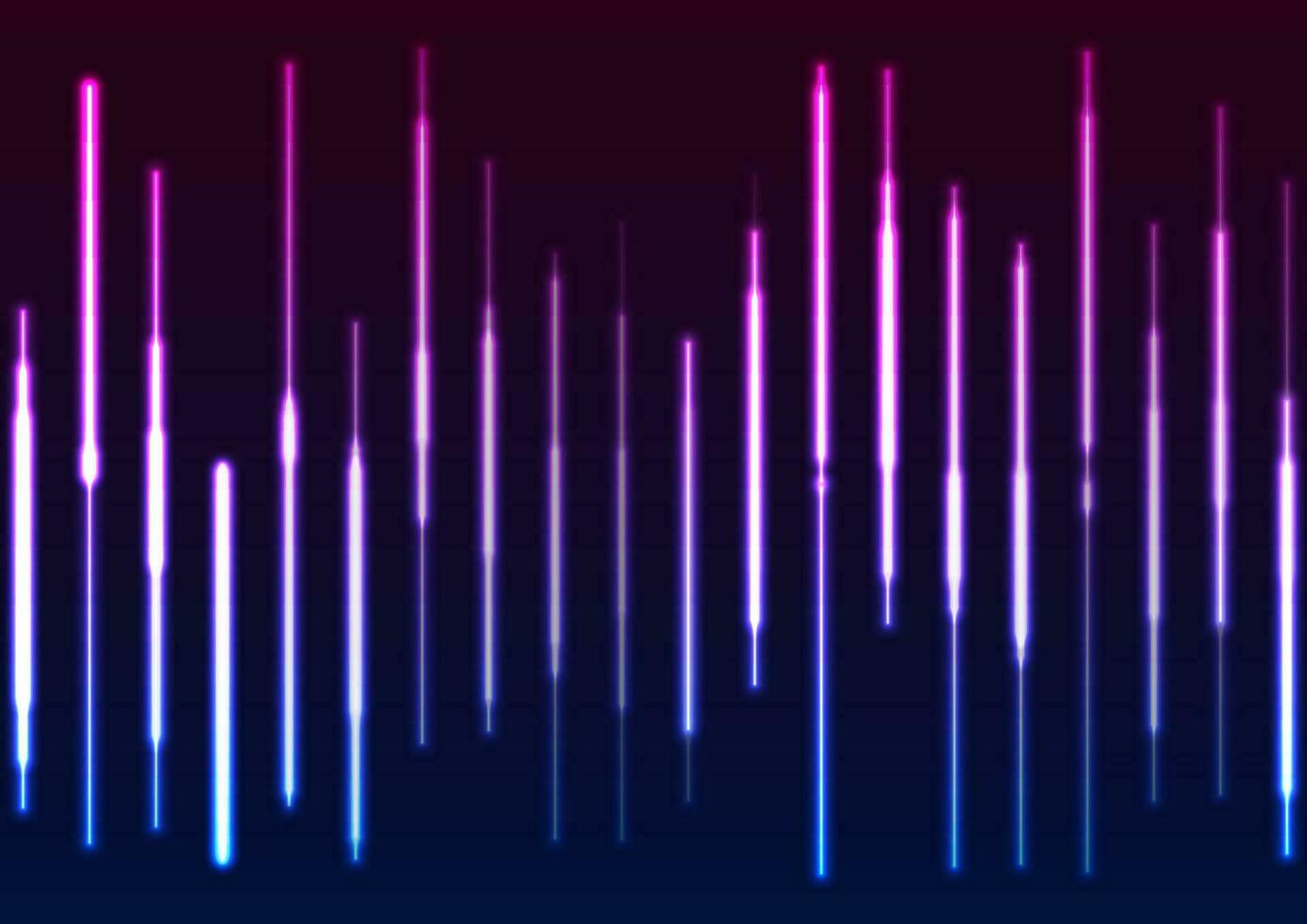 Glowing blue purple neon laser lines abstract background vector