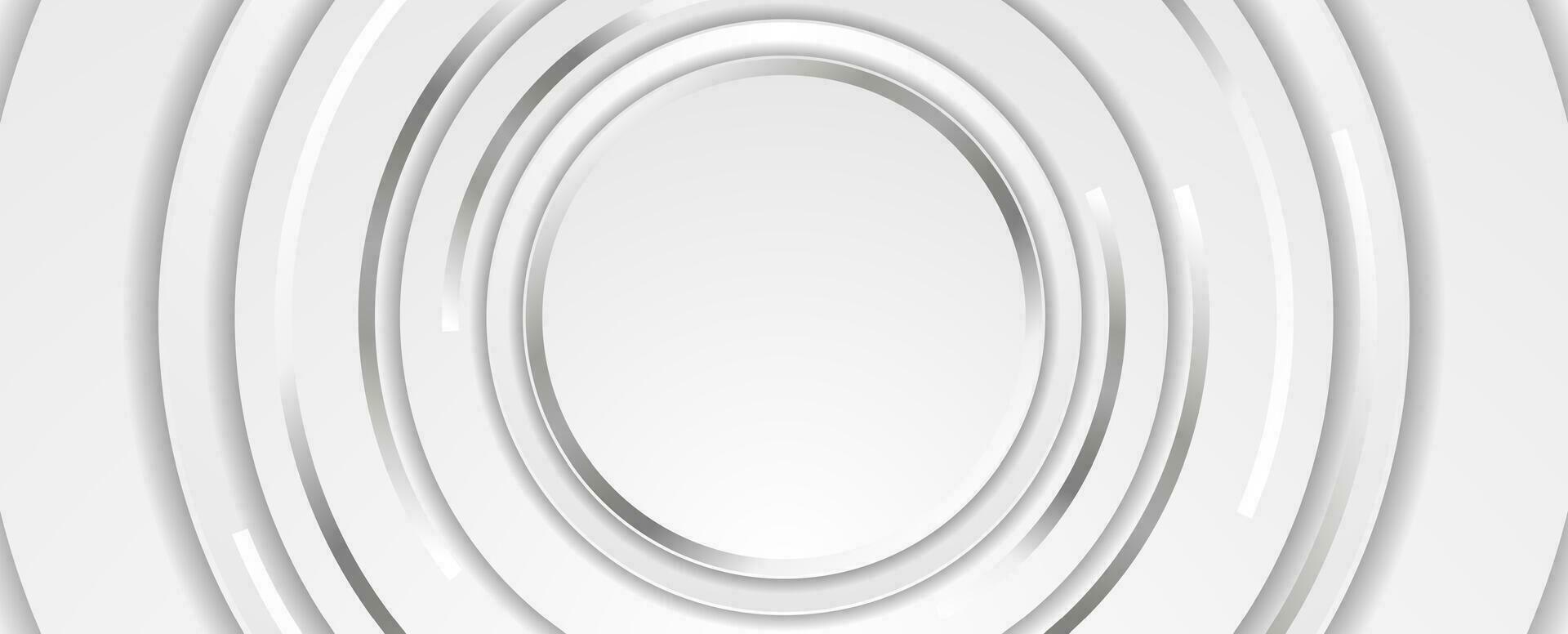 Technology abstract background with metallic round shapes vector