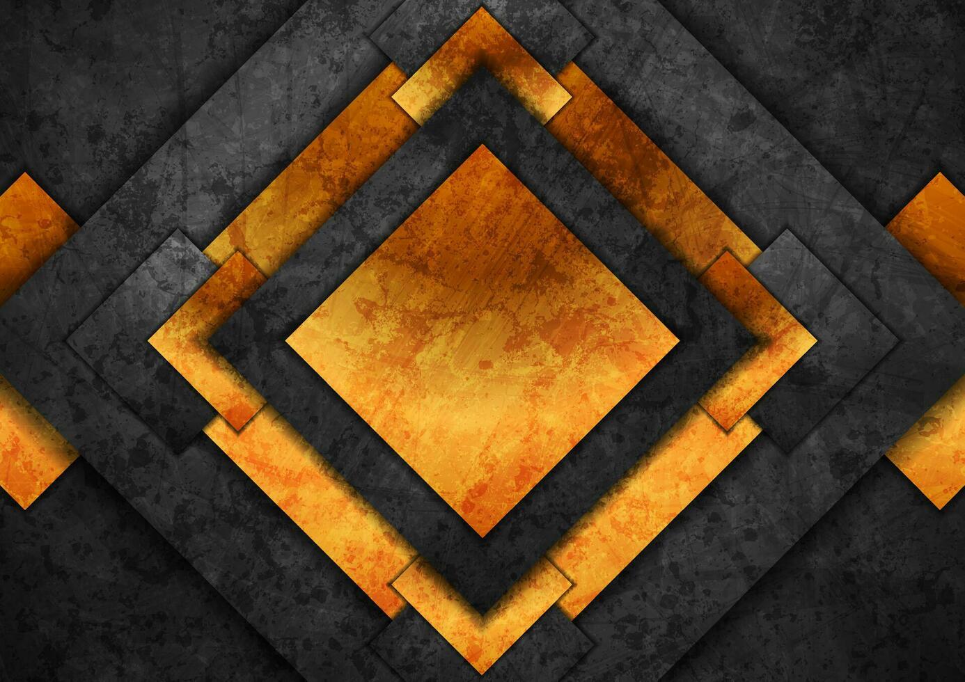 Luxury golden and black grunge geometric background vector