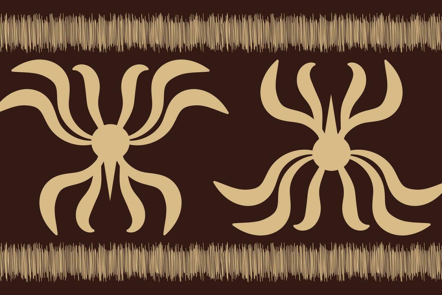 Ethnic Ikat fabric pattern geometric style.African Ikat embroidery brown Ethnic oriental pattern brown background. Abstract,vector,illustration.Texture,wallpaper,frame,decoration,carpet,motif. vector