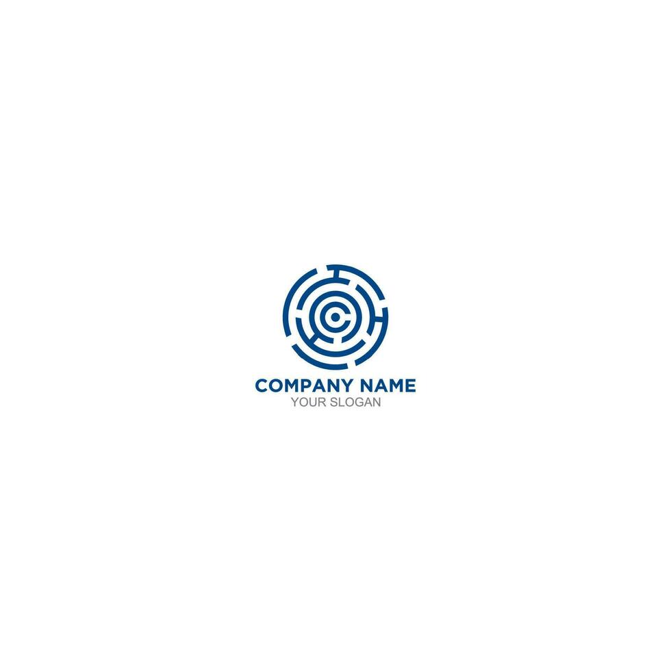 Maze C Logo Design Vector