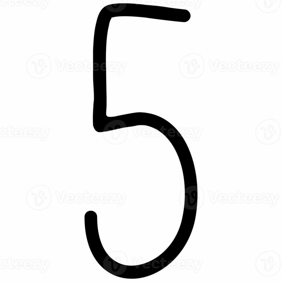 Number 5 for decoration and design. photo