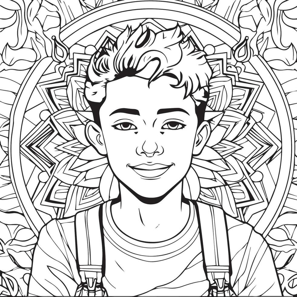 Premium Vector  Teenage girl coloring pages for teens vector art
