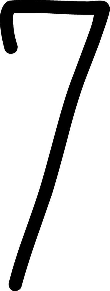 Number 7 for decoration and design. vector