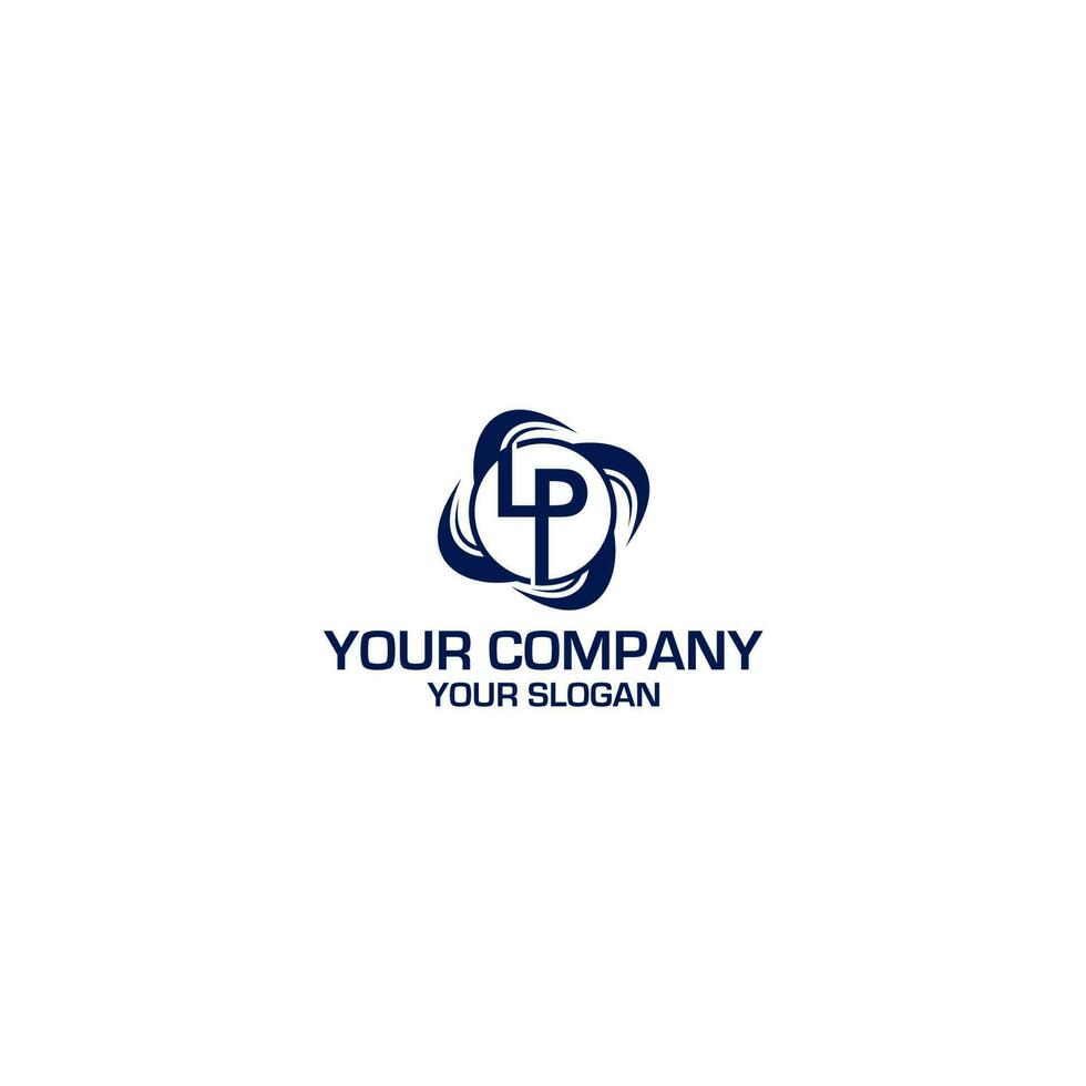 LP Wind Logo Design Vector