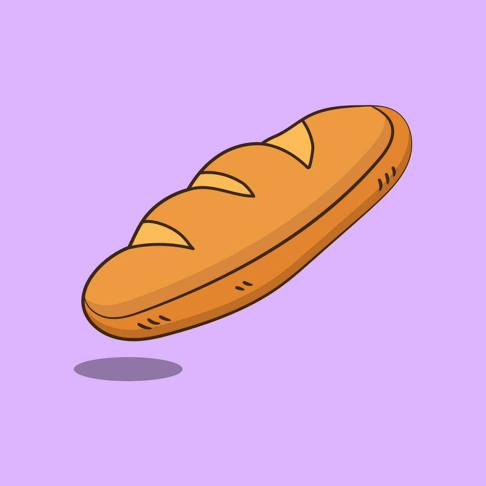 Loaf flat long shadow style vector icon.