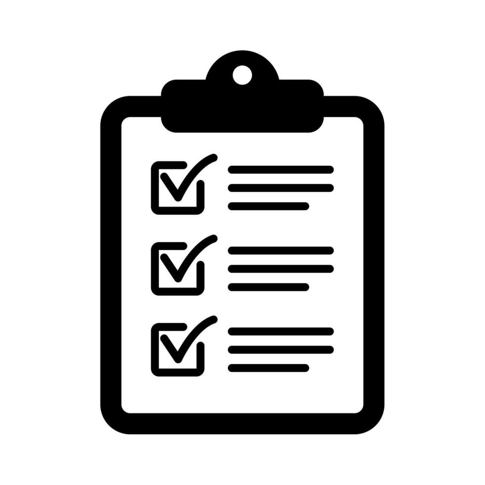 Clipboard and checklist icon. Project management, questionnaire line icon. To do list vector icon for web site and app design.