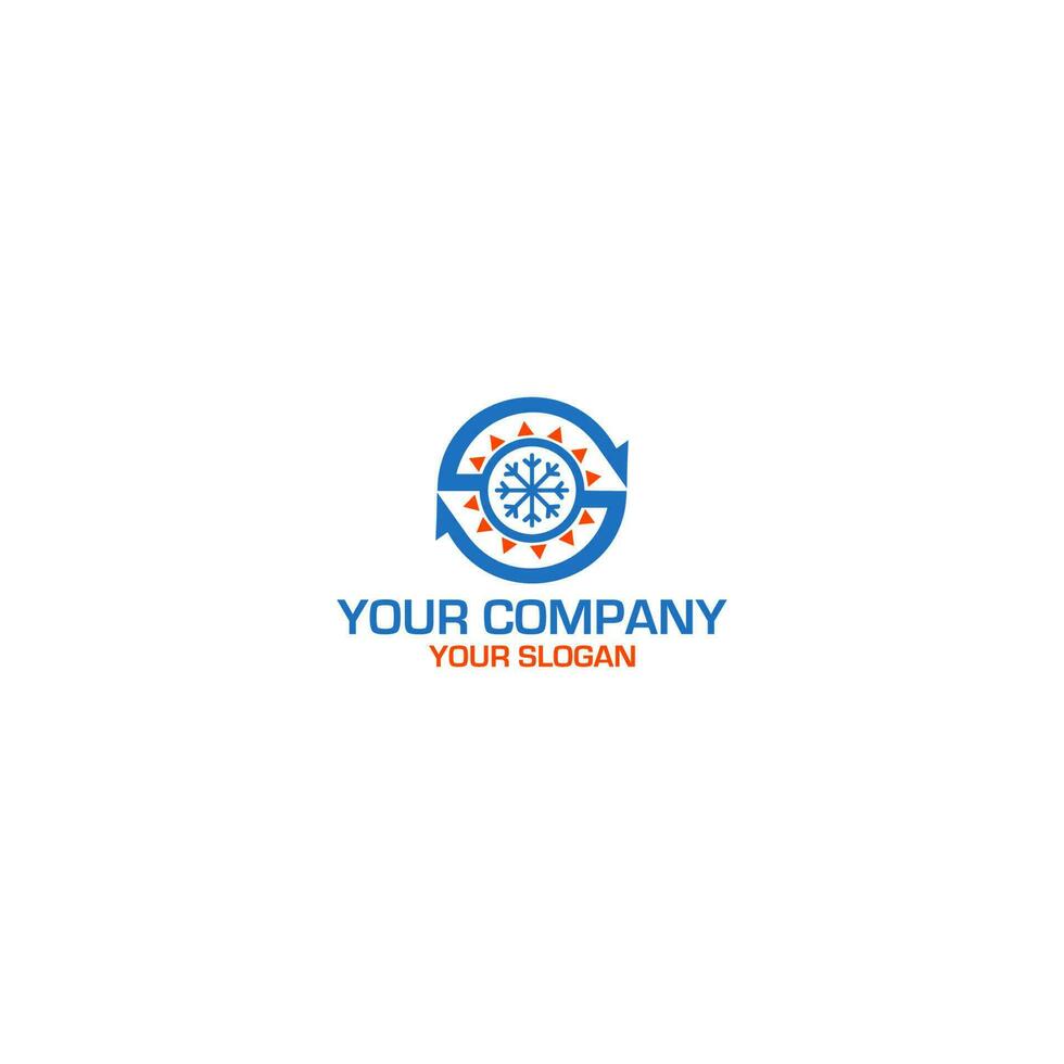HVAC S Logo Design Vector
