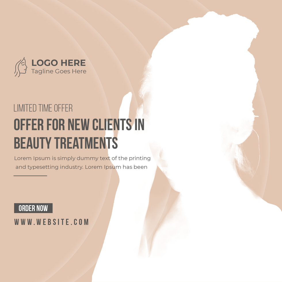 PSD limited time offer women skincare treatment offer promotional social media post template