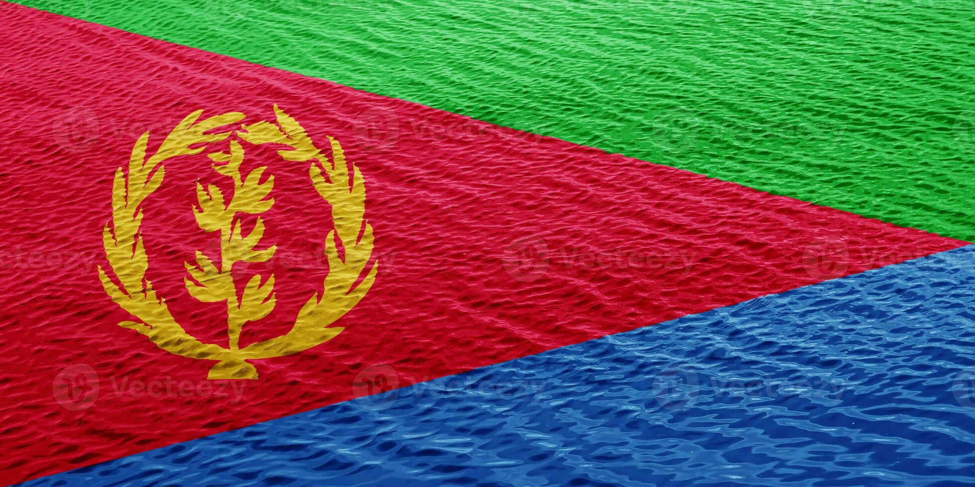 Flag of State of Eritrea on a textured background. Concept collage. photo