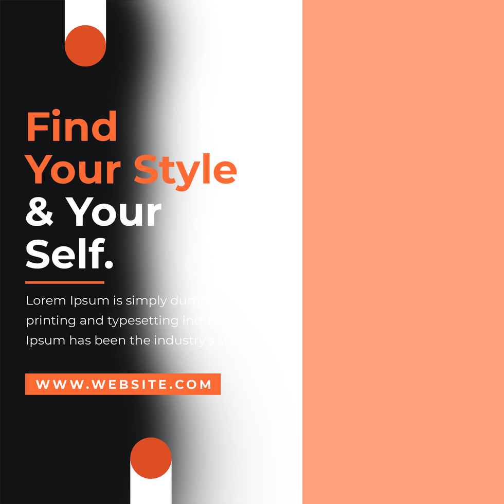 PSD find your style and your self promotional social media post template