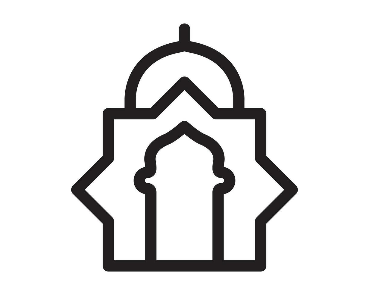 Islamic Vector Design Icon outline on white background suitable for your website, display and design need